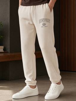 Nobero - Men Newport Island Tapered Fit Pant - Cream