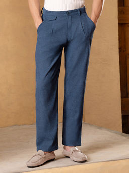 CAHOOT - Men's Mid-Rise Single Pleat Corduroy Regular Fit Trouser