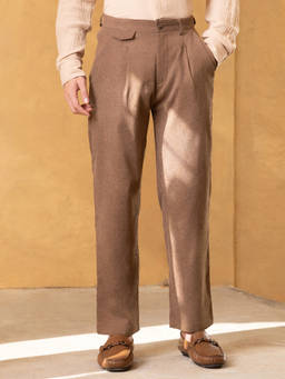 CAHOOT - Men's Mid-Rise Single Pleat Corduroy Regular Fit Trouser