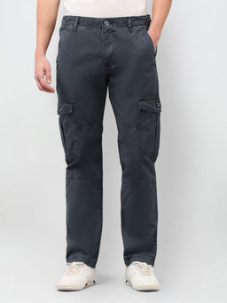 U.S. Polo Assn. Denim Co. - U.S. Polo Solid Straight Fit Cargo Pant - Charcoal