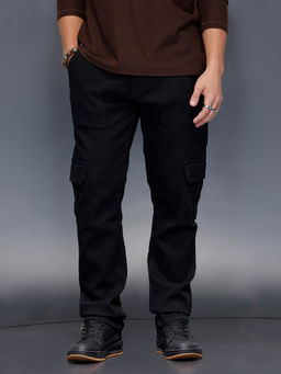 WROGN - Men's Solid Black Cargo