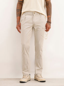 WROGN - Solid Slim Fit Pleated Trouser