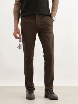 WROGN - Solid Slim Fit Pleated Trouser - Olive