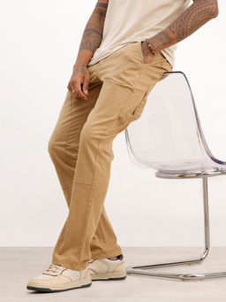 WROGN - Solid Straight Fit Carpenter Trouser - Beige