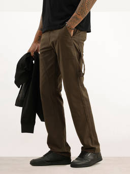 WROGN - Solid Straight Fit Carpenter Trouser - Olive