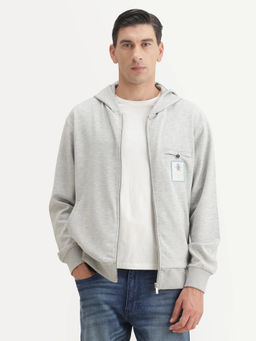 Rare Rabbit - Melange Grey Men's Sweatshirt