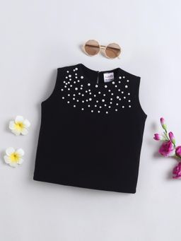 Bright Star Kids Wear - Sleeveless Girls Pearl Embellished Top