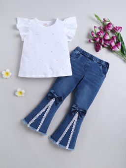 Bright Star Kids Wear - Girls Off White Co-Ord Set