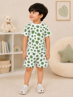 Kidbea - Kids Premium Summer Cotton Green Co-Ord Set