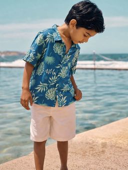 Purple United Kids - Boys Blue With Printed Shirt