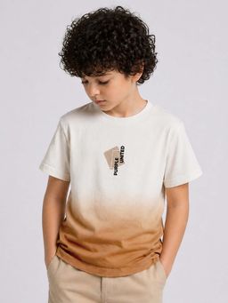 Purple United Kids - Boys Ombre With Soft Fabric And Half Sleeve Fit T-Shirt