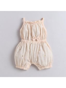 Little Kangaroos - Girls Natural Sequined Romper