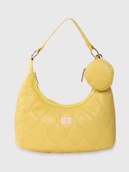 Caprese - Briar Textured Yellow Faux Leather Medium Hobo Handbag