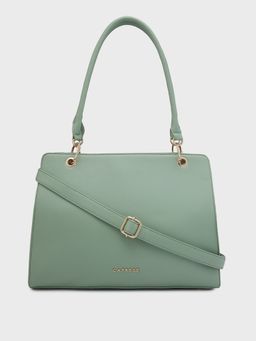 Caprese - Capri Solid Mint Faux Leather Large Handbag