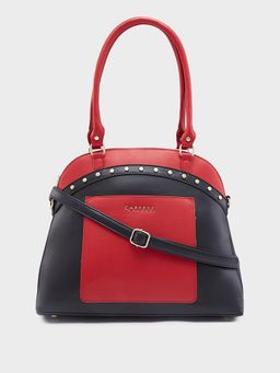 Caprese - Shelby Colorblock Red Faux Leather Large Handbag