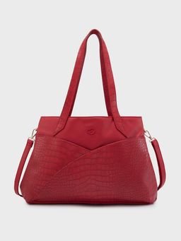 Caprese - Cabo Croco Red Faux Leather Large Tote Handbag