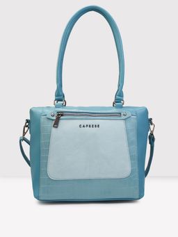 Caprese - Gigi Textured Sapphire Faux Leather Large Tote Handbag