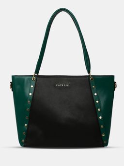 Caprese - Shelby Solid Powder Blue Faux Leather Large Tote Handbag