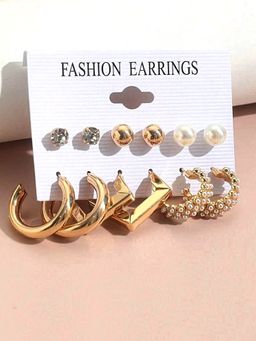 Karatcart - Gold Plated Fashion Hoop and Stud Earrings Set for Women