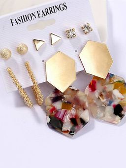 Karatcart - Gold Plated Fashion Drop Earrings Set for Women