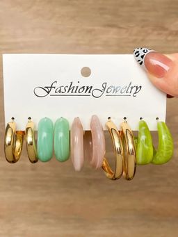 Karatcart - Multicolor Contemporary Hoop Earrings for Women