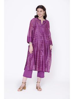 Karuna Khaitan - Purple Kyra Printed Kurta with Pant (Set of 2)