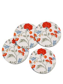 PENTADECO - Floral Round Coaster (Pack of 4)