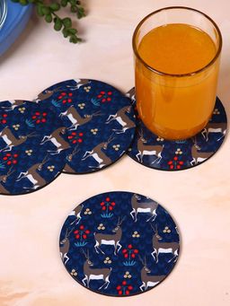 PENTADECO - Deer Round Coaster (Pack of 4)