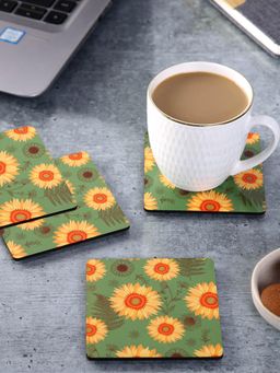 PENTADECO - Sunflower Square Coaster (Pack of 4)