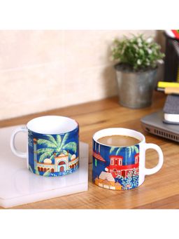 PENTADECO - Monuments Floral Mug (160ml) (Pack of 2)