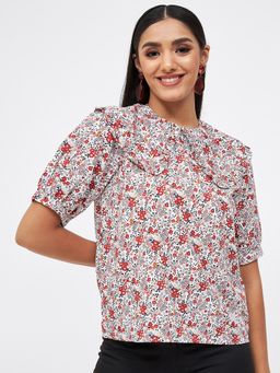 Kibo - White Polyester Top