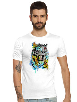 Tantra - White Round Neck Printed T-Shirt