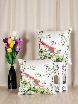 SHADES OF LIFE - Cotton Decorative Cushion Covers (Multi Color Emb 16 x 16)Set of 2