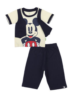 Bodycare - Mickey & Friends Boys Half Sleeves T-Shirt and Trousers (Set of 2)