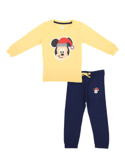 Bodycare - Mickey & Friends Boys Full Sleeves T-Shirt and Jogger (Set of 2)