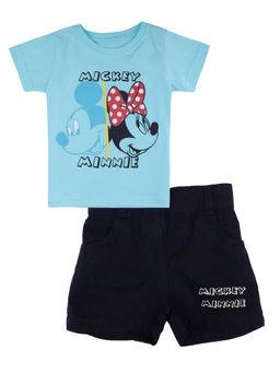 Bodycare - Minnie & Friends Girls Round Neck Half Sleeves Top and Shorts (Set of 2)