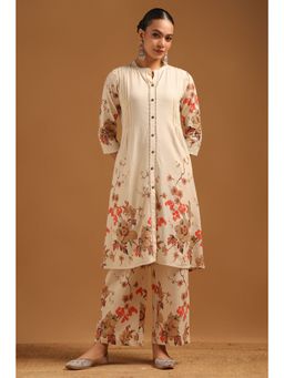 Soch - Beige Cotton Flex Floral Co-Ord Set