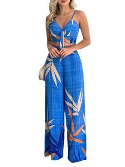 Outzidr - Women Blue Printed Regular Fit Co-Ord (Set of 2)