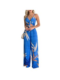 Outzidr - Women Blue Printed Slim Fit Co-Ord (Set of 2)