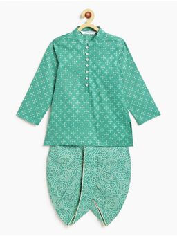 Campana - Cotton Full Sleeves Bandhani Printed Dhoti Kurta