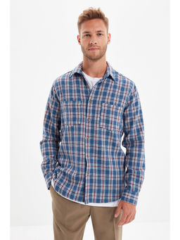 Trendyol - Man Blue Casual Shirt