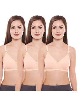 Bodycare - Pack Of 3 Premium Perfect Coverage Bra - Peach