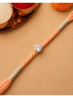 Indinoor - Minimal White Stone Traditional Rakhi