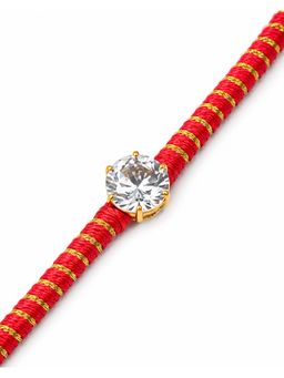 Indinoor - Solitaire Red Traditional Rakhi