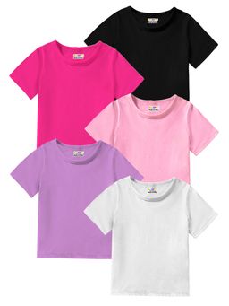 Kuchipoo - Girls Kuc 543 Multi-Color Solid/Plain T-shirt