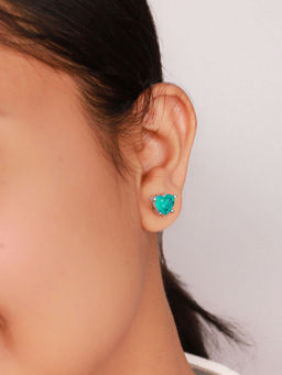 Silberry - 925 Sterling Silver Sea Blue Earrings