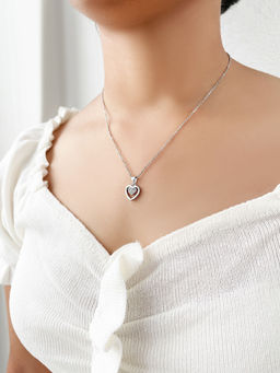 Silberry - 925 Sterling Silver Enchanted Heart Pendant Chain