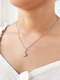Silberry - 925 Sterling Silver Lily Pendant Chain