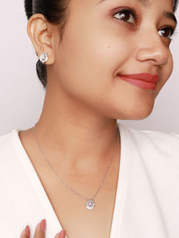 Silberry - 925 Sterling Silver Princess Diana Necklace Set