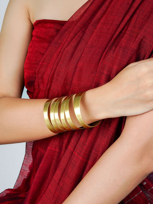 Teejh Pranjalika Gold Cuff Bracelet